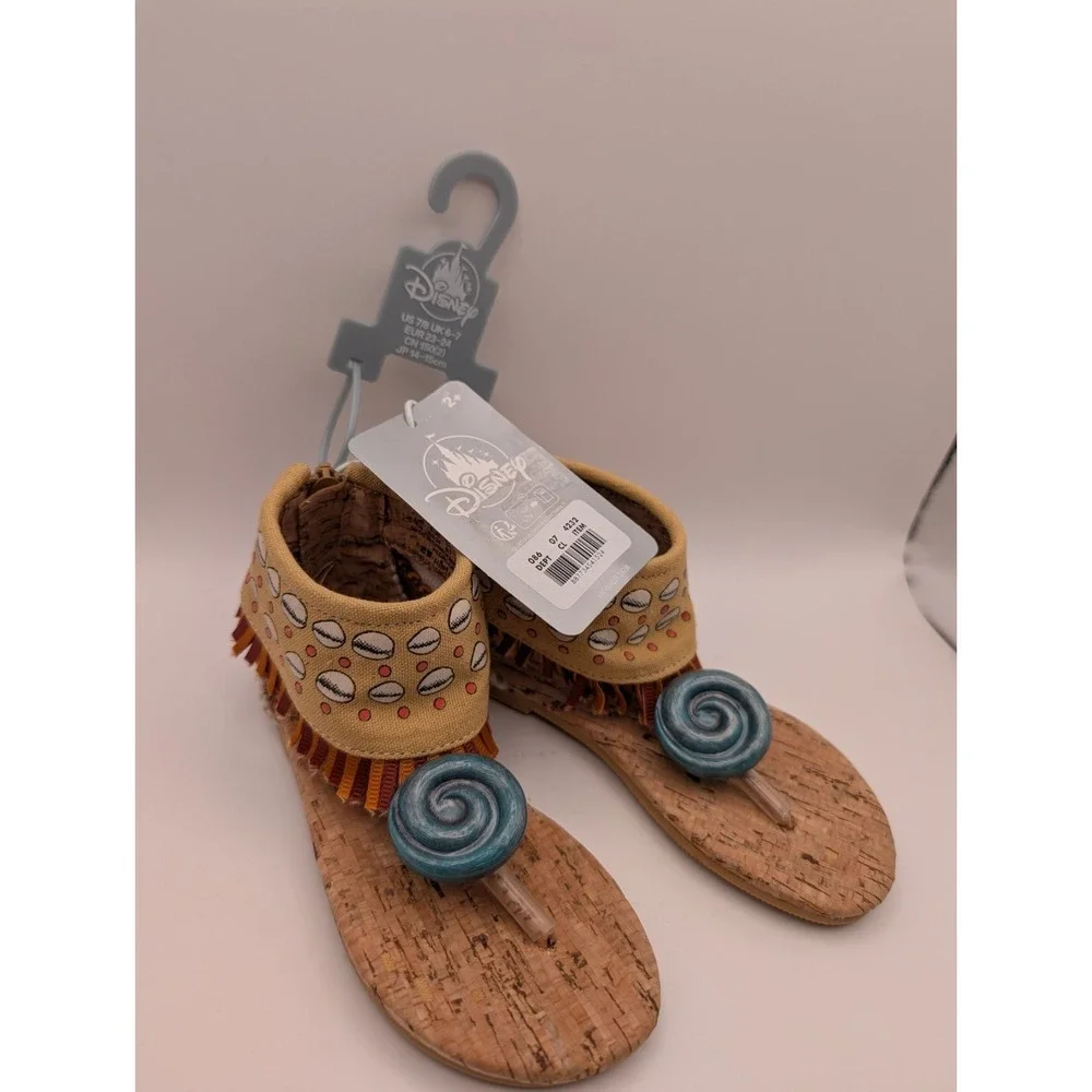 Disney Store Moana Princess Shoes Sandals US Girls 7/8‎ UK 6/7 New With Tags